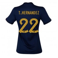 Frankrike Theo Hernandez #22 Hjemmedrakt Dame VM 2022 Kortermet